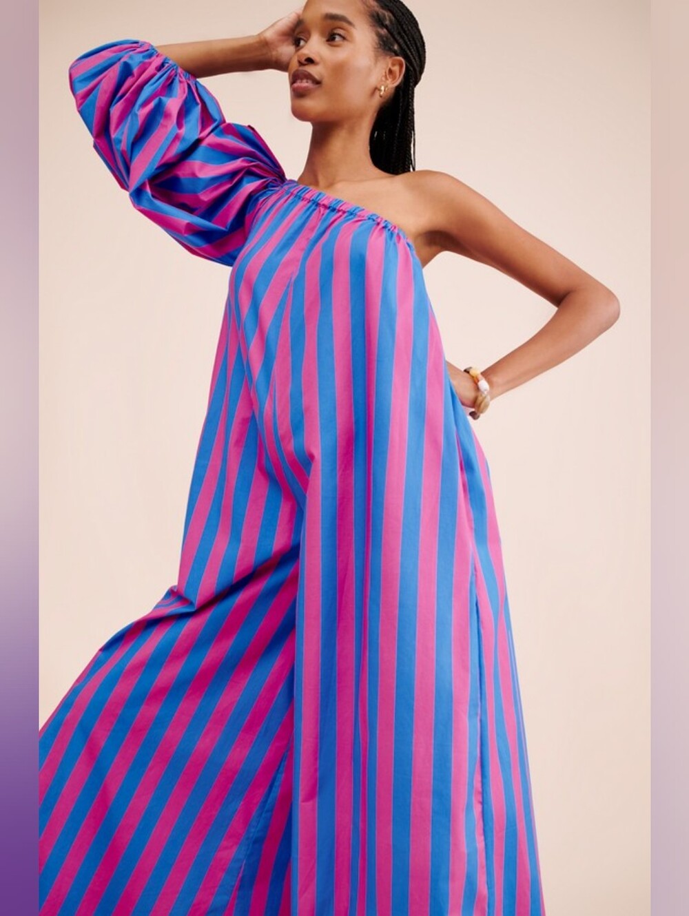 Erika Peña Ines Striped Jumpsuit